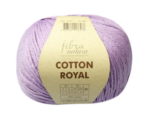 Пряжа Fibra Natura Cotton Royal 704 сирень (уп. 5 мотков)