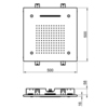 Almar E044140.AB Встраиваемый верхний душ 48,9х48,9 см, 3 типа струи, цвет черный металл брашированный PVD