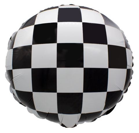 Круг Гоночный флаг, Шахматная клетка, 45 см