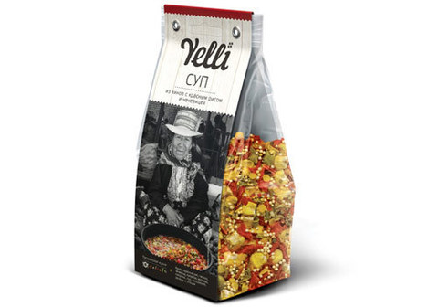 Суп с киноа, красным рисом и чечевицей Yelli, 250г