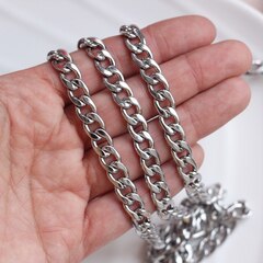 Цепочка 11*8 мм, родий, 50 см. А211