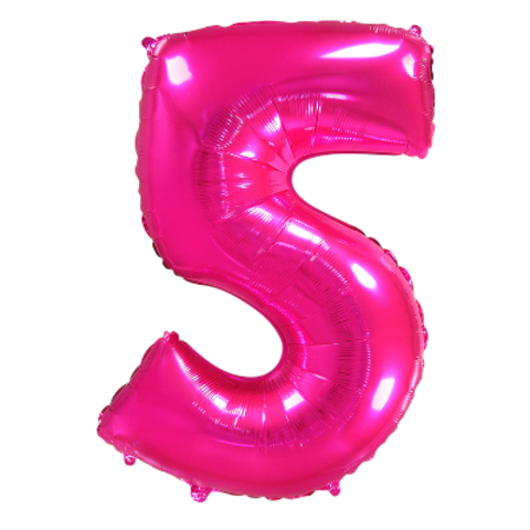 Цифра «5» фуксия