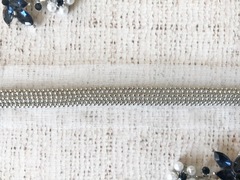 Тесьма текстиль с бусинами 6 рядов, ш. 3 см.