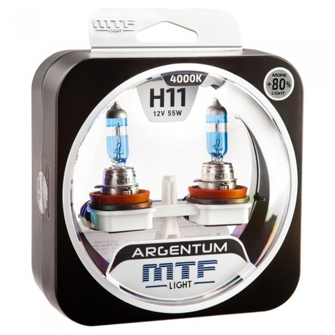 Галогеновые лампы MTF Light ARGENTUM +80% H11