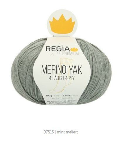 Пряжа Schachenmayr Regia Merino Yak 07513 мятный меланж