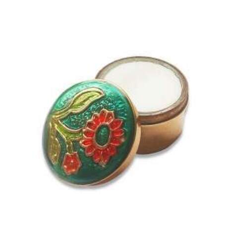 Solid Perfume HEART ERECTION (Духи сухие индийские ВОЛНЕНИЕ СЕРДЦА в латунной шкатулке роспись эмалью, разные рисунки), 1 шт.