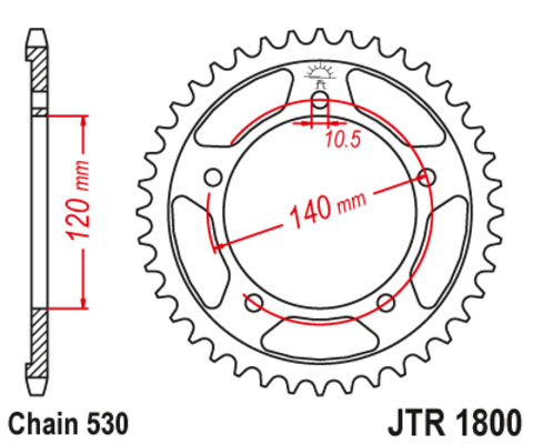 Звезда ведомая JTR1800-44