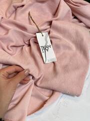 Плательно-костюмный хлопковый футер (петля) (Valentino, 100%хлопок, Пудровая сакура, 185, 310 гр/м2)