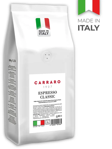 купить Кофе в зернах Carraro Espresso Classic, 1 кг (Карраро)