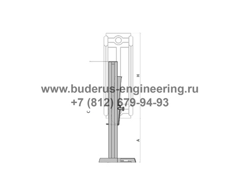 Напольный кронштейн KC11.31 ВН 400-600/120, (с декоративной крыш.) (тип 11/21/22/33) (10 шт в уп) Арт.KC11.31