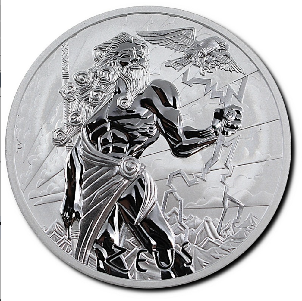 Зевс деньги. Тувалу боги Олимпа 2020 серебряная монета. Gods of Olympus - Zeus Tuvalu 1 oz Silver bu. Тувалу 2021 Бог серебряная монета. Монета Посейдон серебро.