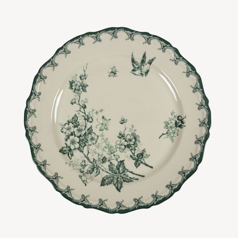 Тарелка плоская 26см Дымов Керамика Цветущий боярышник
