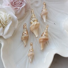 Подвеска Ракушка с позолотой 28-55 на 10-20 мм, РК041