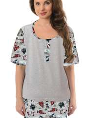 Футболка Фк-163Х/серый-коровки