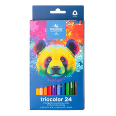 Карандаши цветные KOH-I-NOOR TRIOCOLOR BEAR 3144, 24цв, картон.упак. с подвесом