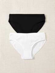 набор трусы/ уп  для девочки  К 1972-2уп/белый,черный