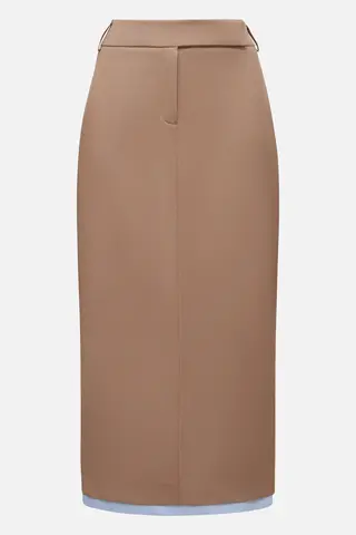 Юбка-миди со вставкой