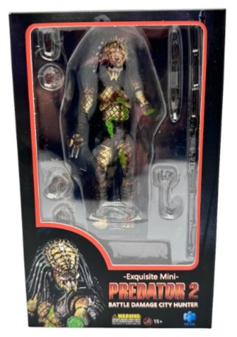 Фигурка Хищник Городской охотник поврежденный из фильма Хищник 2 1/18