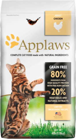 купить эпплоуз Applaws Dry Cat Chicken 80/20% сухой беззерновой корм для взрослых кошек с курицей и овощами  2 кг