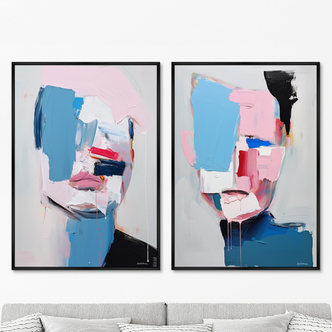 ArtNoMore - Набор из 2-х репродукций картин на холсте The Mask collection, The Couple, 2024г.