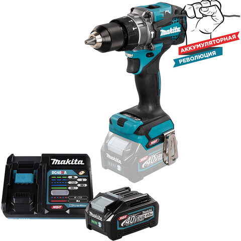 Аккумуляторная ударная дрель-шуруповёрт XGT Makita HP001GZM101