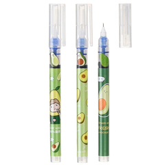 
          Набор синих ручек роллеров, 6 шт, Jiandan, детские гелевые ручки синего цвета с наконечником 0.5 мм, капиллярная одноразовая пластиковая, неавтоматическая с рисунком "Авокадо"