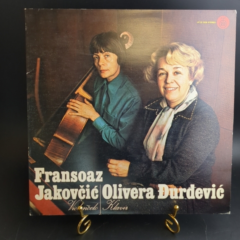 LP Fransoaz Jacovcic - виолончель / Olivera Durdevic. Виниловая пластинка 12 дюймов. Югославия.