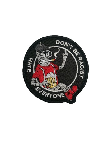Патч Бендер Не будь расистом (черный)