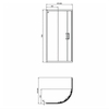 Ideal Standart K9252V3 CONNECT 2 Corner Quadrant Душевое ограждение 100х100 см (полный комплект), раздвижные двери. Высота 195 см, радиус 55 см, безопасное прозрачное стекло 6 мм, антиизвестковое покрытие Ideal Clean, алюминиевый профиль Silk Black,