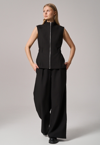 Брюки палаццо черные