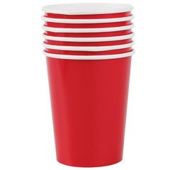 Стаканы однотонные, Красный, 250 мл, 6 шт.