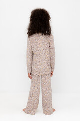 пижама  для девочки  К 1622/бежевый,незабудки на лугу