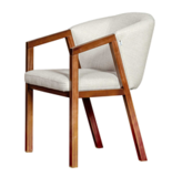 Стул Fly старинный орех, ткань VT Florida cream