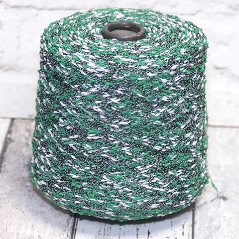 Пряжа фасонная LANIERA TRADING / BOTTONATO 520 бело-зеленый