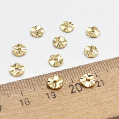 Бусина, цвет золото, размер 6 мм, толщина 0,9 мм, цена за 10 шт