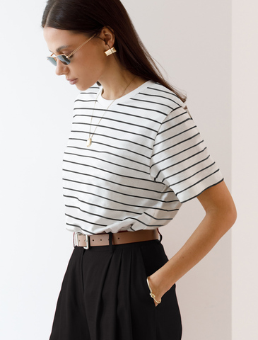 Футболка из премиального хлопка с эластаном  D49.983 (113059)