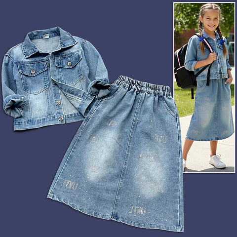 Костюм джинсовый д (5-10) 260210-Y1107