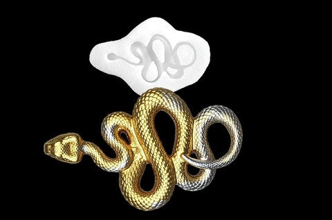 Силиконовый молд Змейка мини