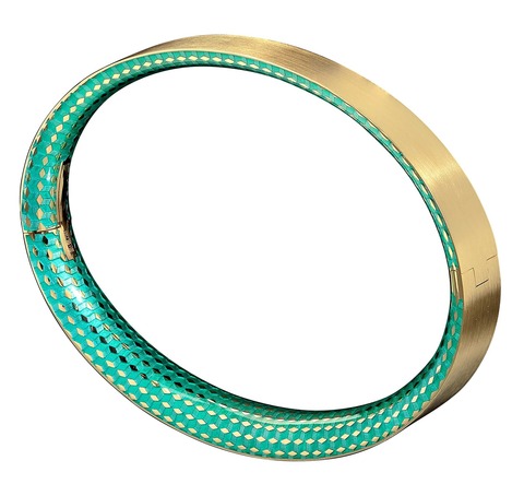 Браслет с зеленой эмалью, Br0177-30/5