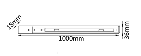 Шинопровод однофазный с питанием и заглушкой Crystal Lux CLT 0.11 01 L1000 WH