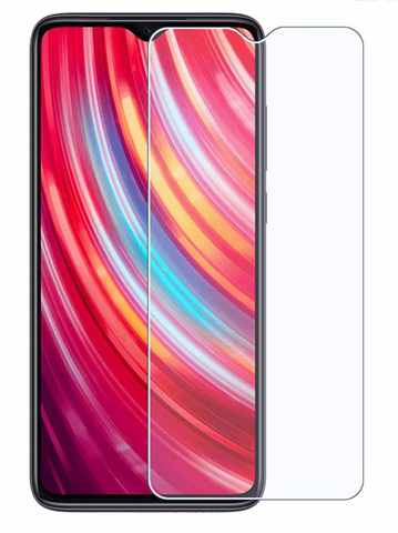 Защитное стекло 2.5D 0,3 мм 9H Premium с отступами от края экрана для Xiaomi Redmi Note 8 Pro (Глянцевое)