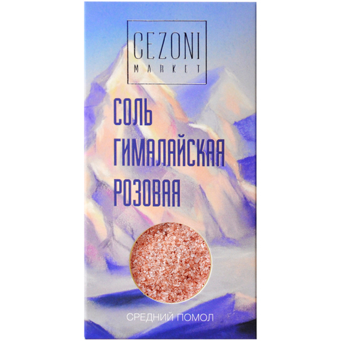 CEZONI Соль розовая гималайская / средний помол  200г