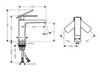 Hansgrohe 73011670 Tecturis E Смеситель для раковины 110, однорычажный, без сливного набора, мч