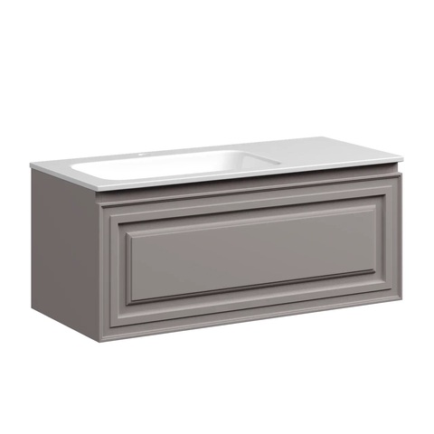 Sancos VR100LSM Тумба подвесная  Very 995х445х406, c одним  ящиком оснащенным доводчиками скрытого монтажа с системой Soft close (плавного закрывания), левая