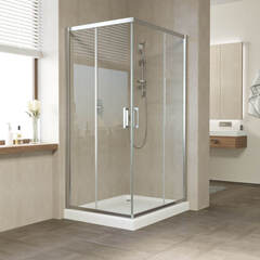 Vegas Glass 120x110 ZS-F TUR NOVO 120*110 08 01 Душевой уголок профиль глянцевый хром, стекло прозрачное фото