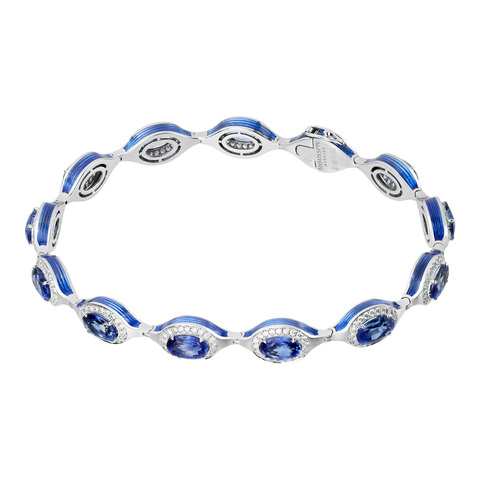 Браслет с Сапфирами и Бриллиантами, Br0143-02/1