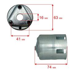 Храповик стартера UNITED PARTS 173F/177F (под плоские собачки)