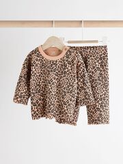 Лонгслив и легинсы в комплекте для малышей Next E22-102, Бежевый, Коричневый