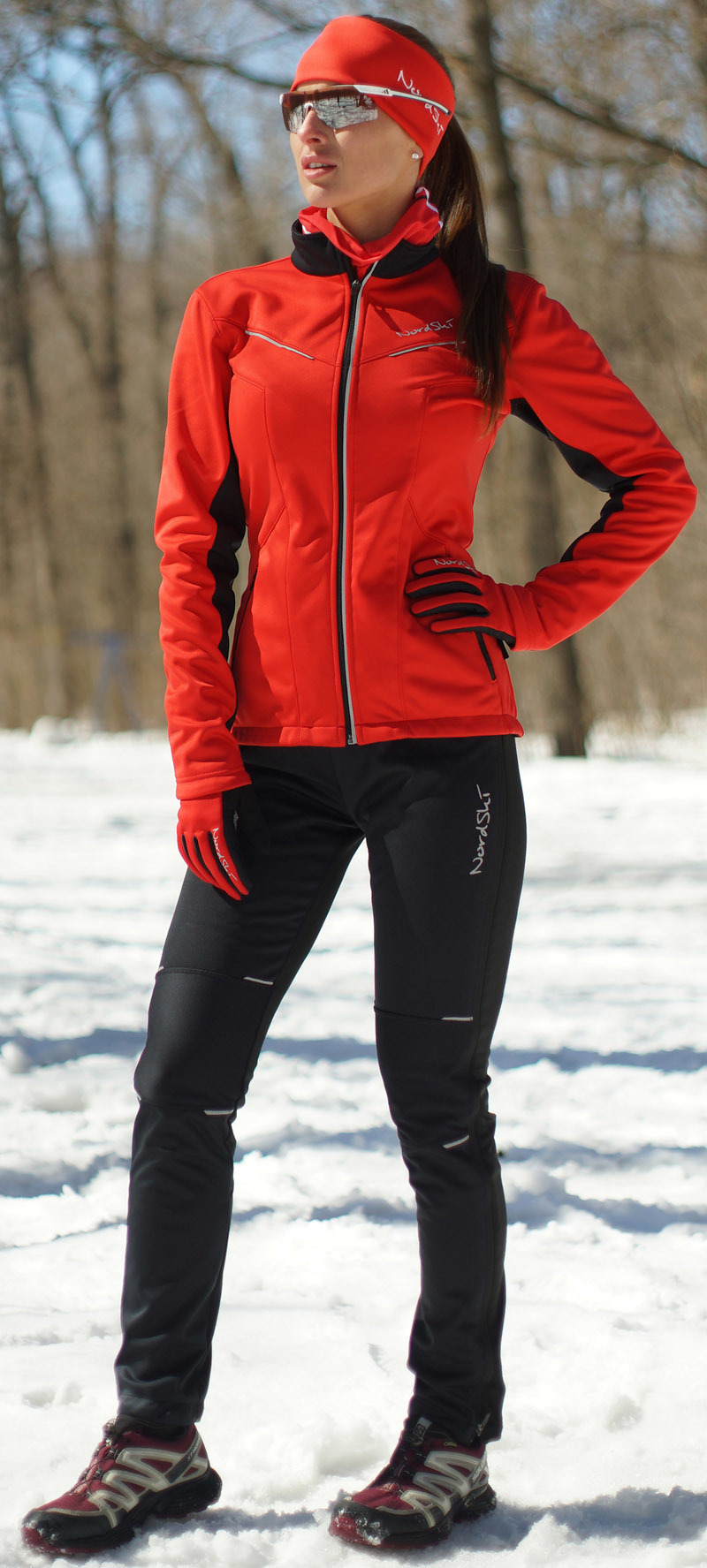 Утеплённый лыжный костюм Nordski National Red