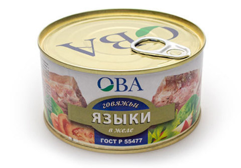 Языки говяжие в желе "OBA", 325г